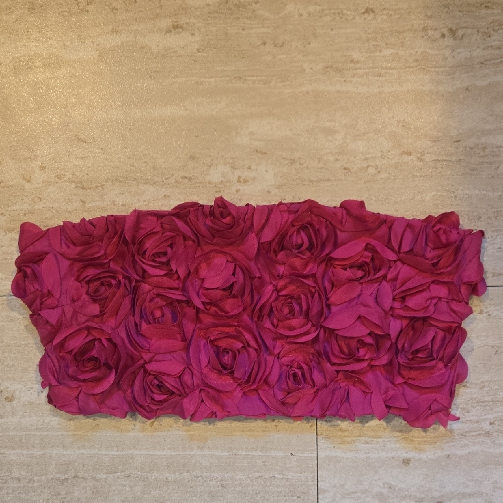 Faeriesty Fuchsia Pink Rosebud Strapless Bandeau/Tube Top